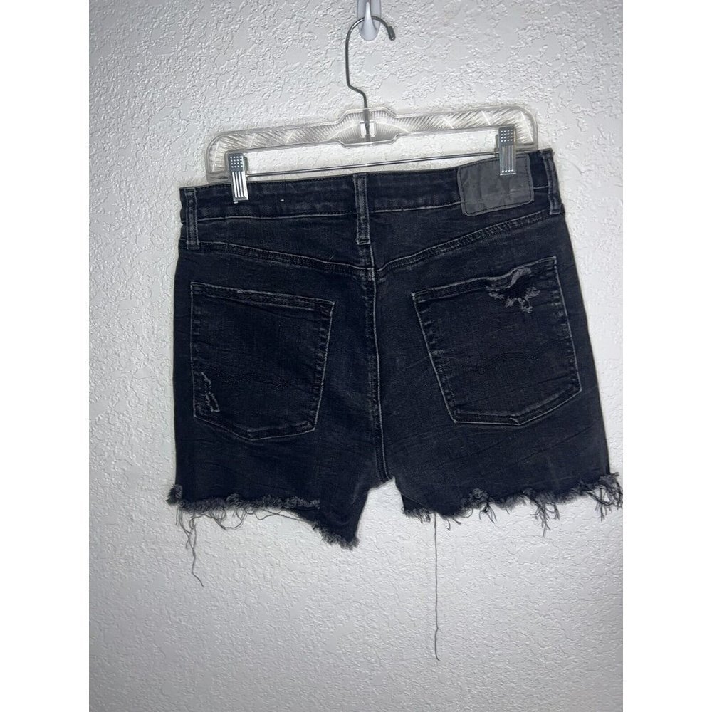 American Eagle Shorts Distressed Flex Size 34 Black Cut-offs Stretchy M - Picture 2 of 10